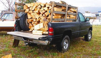 pick up truck load of wood smal